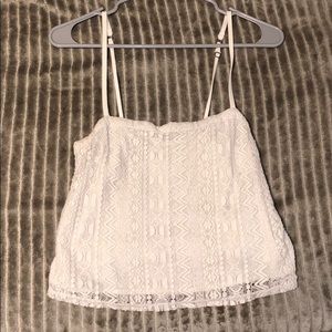 White lacy tank
